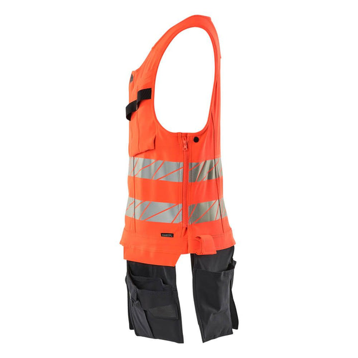 Mascot Hi-Vis Tool Vest Right #colour_hi-vis-red-dark-navy-blue