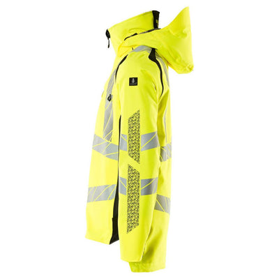 Mascot Hi-Vis Waterproof Outer Shell Jacket 19001-449 Right #colour_hi-vis-yellow-black