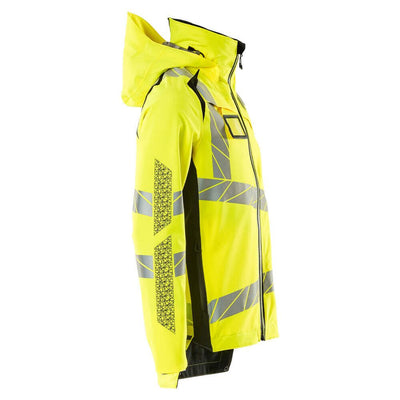 Mascot Hi-Vis Waterproof Outer Shell Jacket 19001-449 Left #colour_hi-vis-yellow-black