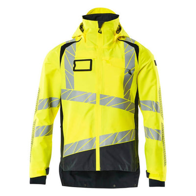 Mascot Hi-Vis Waterproof Outer Shell Jacket 19301-231 Front #colour_hi-vis-yellow-black