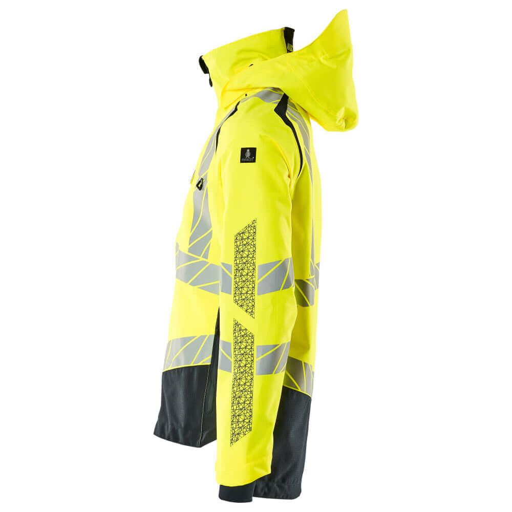 Mascot Hi-Vis Waterproof Outer Shell Jacket 19301-231 Right #colour_hi-vis-yellow-black