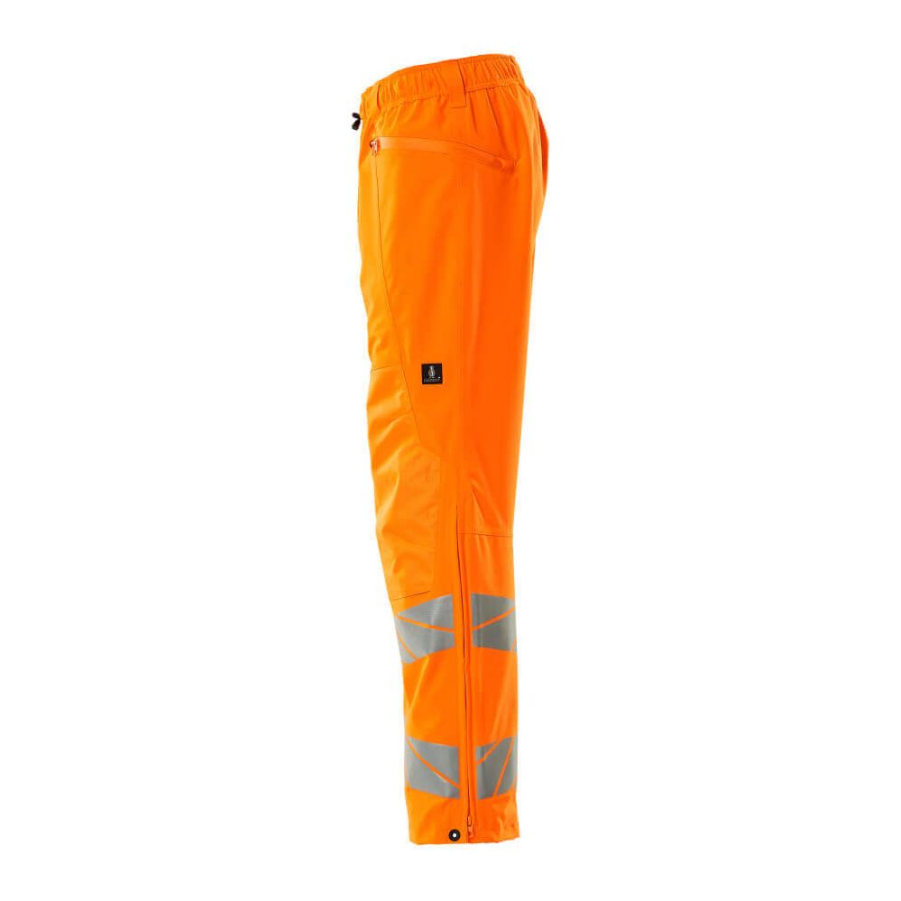Mascot Hi-Vis Waterproof Trousers Right #colour_hi-vis-orange