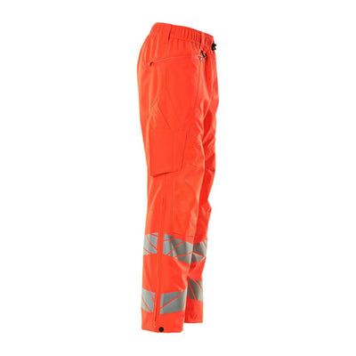 Mascot Hi-Vis Waterproof Trousers Left #colour_hi-vis-red