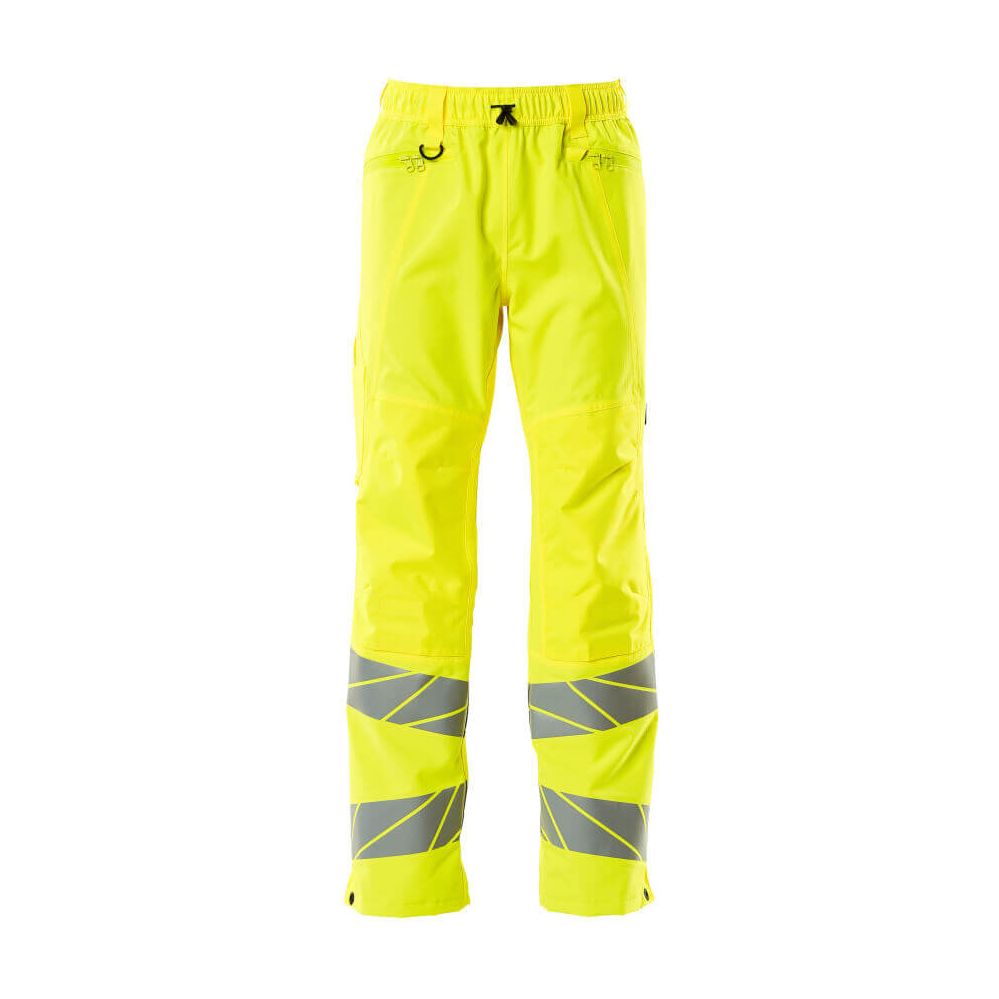 Mascot Hi-Vis Waterproof Trousers Front #colour_hi-vis-yellow