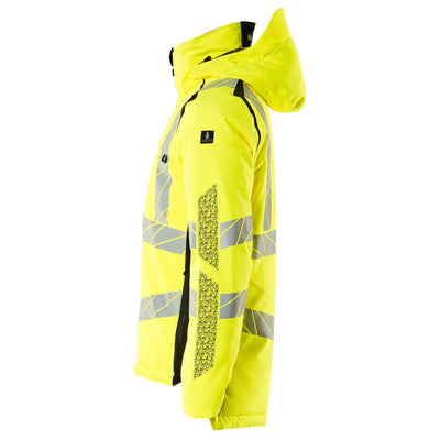 Mascot Hi-Vis Waterproof Winter Jacket 19035-449 Right #colour_hi-vis-yellow-black
