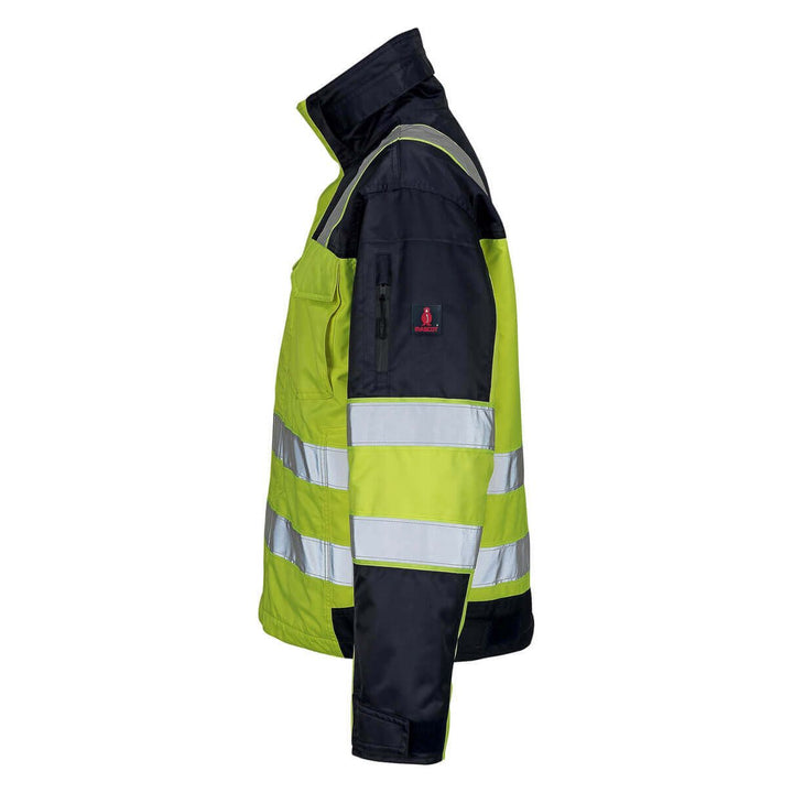 Mascot Hi-Vis Winter Jacket 05023-880 Right #colour_hi-vis-yellow-navy-blue