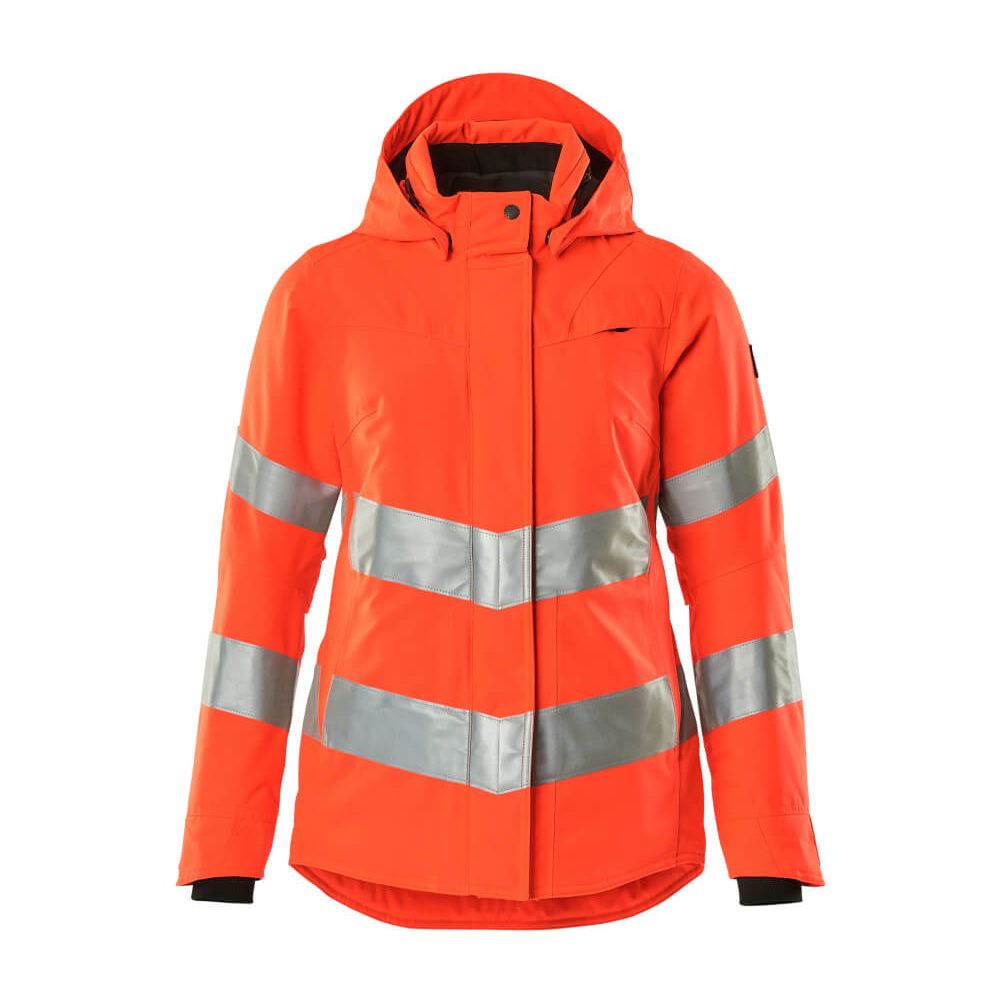 Mascot Hi-Vis Winter Jacket 18545-231 Front #colour_hi-vis-red