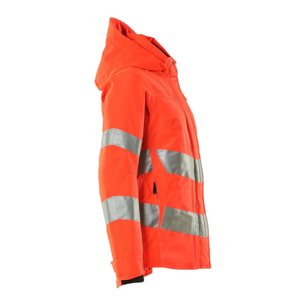 Mascot Hi-Vis Winter Jacket 18545-231 Left #colour_hi-vis-red