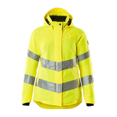Mascot Hi-Vis Winter Jacket 18545-231 Front #colour_hi-vis-yellow