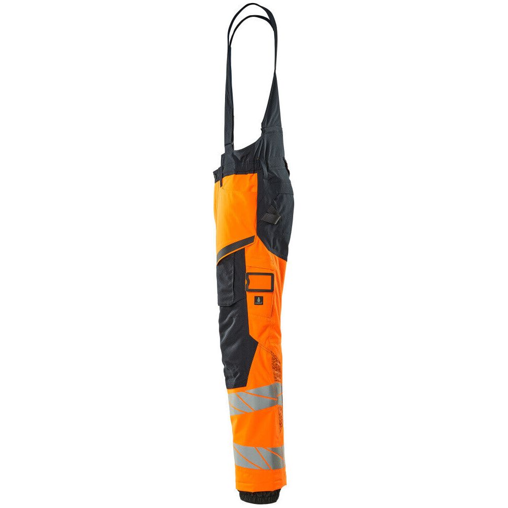 Mascot Hi-Vis Winter Trousers Waterproof 19090-449 Right #colour_hi-vis-orange-dark-navy-blue