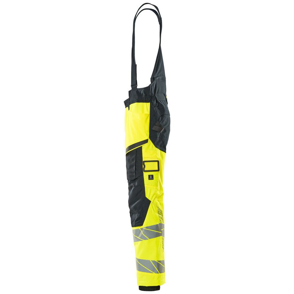 Mascot Hi-Vis Winter Trousers Waterproof 19090-449 Right #colour_hi-vis-yellow-dark-navy-blue