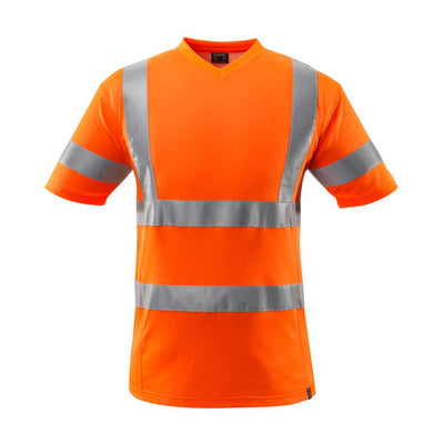 Mascot Hi-Vis Work T-shirt 18282-995 Front #colour_hi-vis-orange
