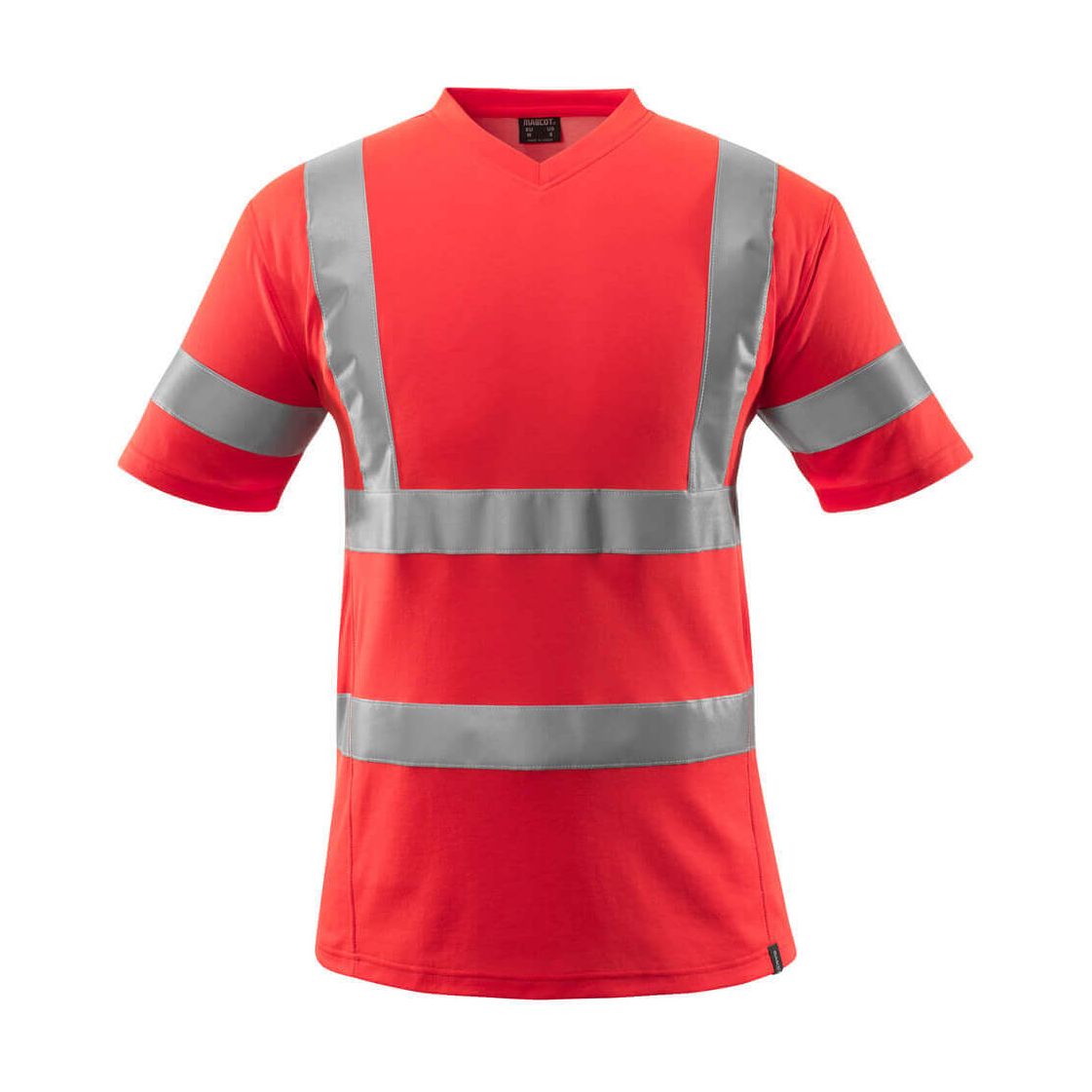 Mascot Hi-Vis Work T-shirt 18282-995 Front #colour_hi-vis-red