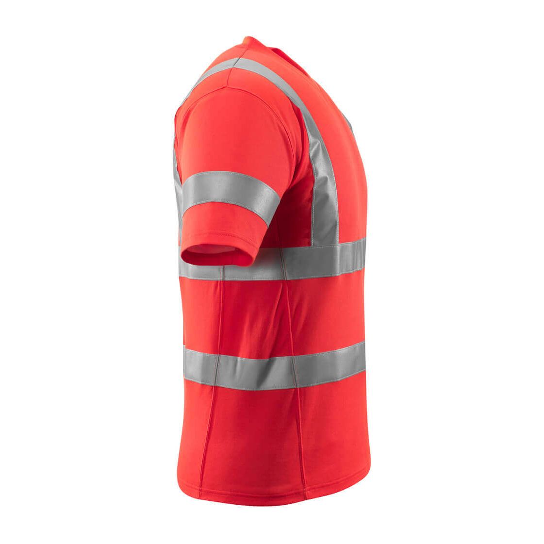 Mascot Hi-Vis Work T-shirt 18282-995 Left #colour_hi-vis-red