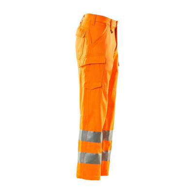 Mascot Hi-Vis Work Trousers 18879-860 Left #colour_hi-vis-orange