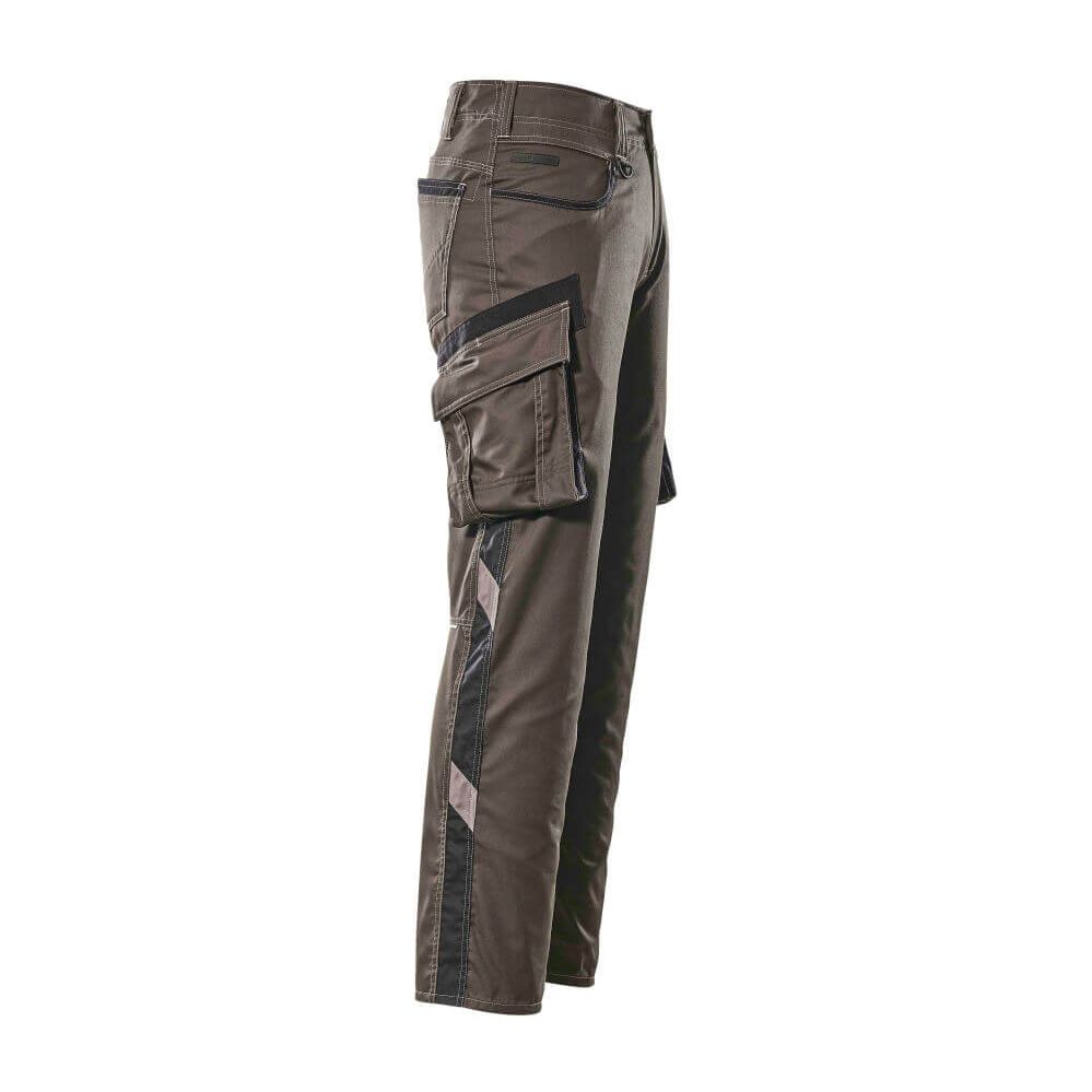 Mascot Ingolstadt Two-Tone Work Trousers 16279-230 Left #colour_dark-anthracite-grey-black