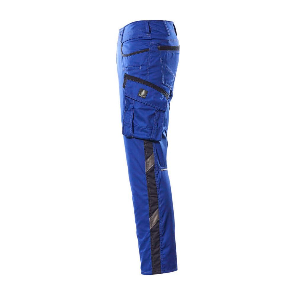 Mascot Ingolstadt Two-Tone Work Trousers 16279-230 Right #colour_royal-blue-dark-navy-blue