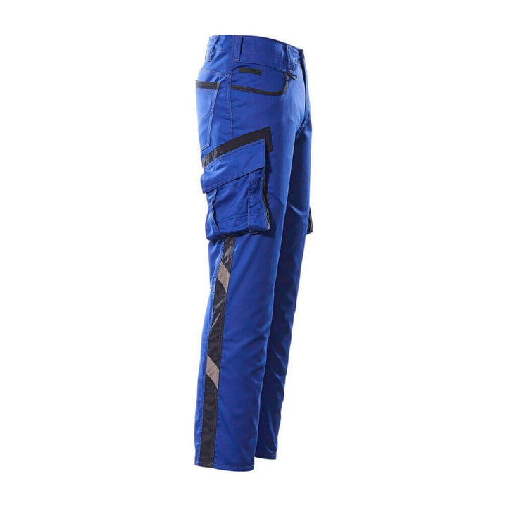 Mascot Ingolstadt Two-Tone Work Trousers 16279-230 Left #colour_royal-blue-dark-navy-blue