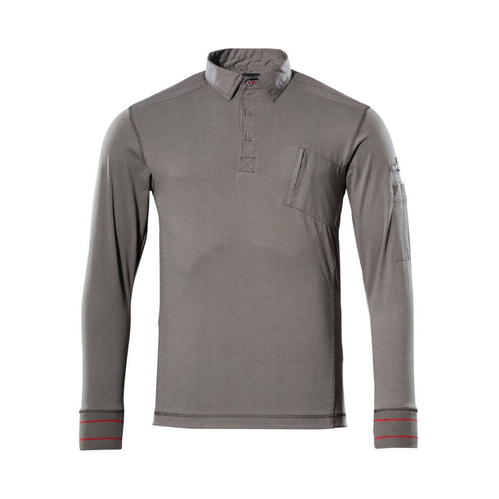 Mascot Ios Polo Sweatshirt 50352-833 Front #colour_light-anthracite-grey