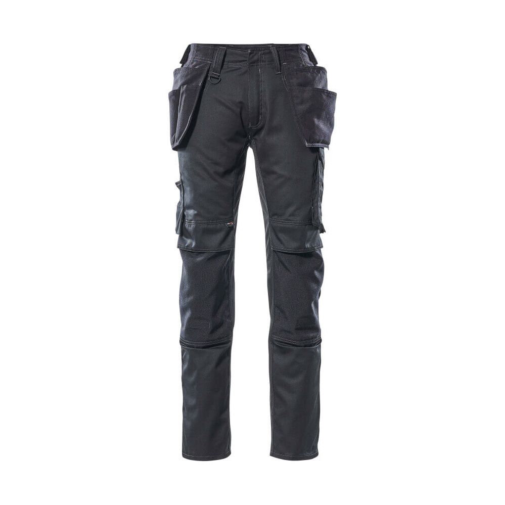 Mascot Kassel Trousers Kneepad-Holster-Pockets 17731-442 Front #colour_black