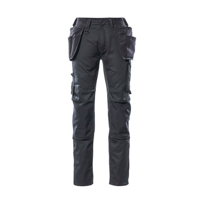 Mascot Kassel Trousers Kneepad-Holster-Pockets 17731-442 Front #colour_black