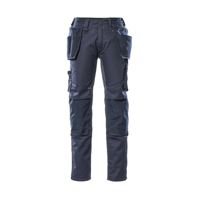 Mascot Kassel Trousers Kneepad-Holster-Pockets 17731-442 Front #colour_dark-navy-blue