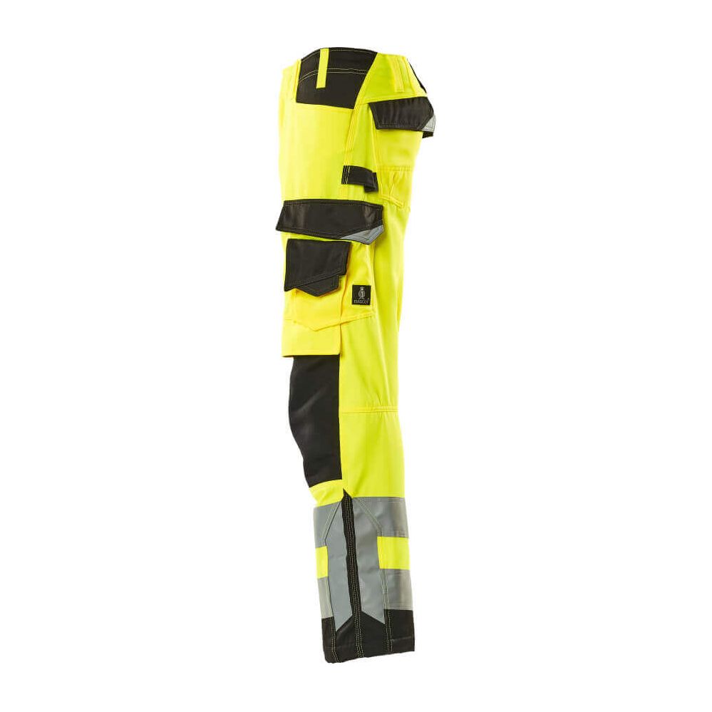 Mascot Kendal Hi-Vis Trousers 15579-860 Right #colour_hi-vis-yellow-black