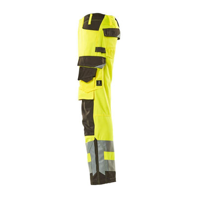 Mascot Kendal Hi-Vis Trousers 15579-860 Right #colour_hi-vis-yellow-dark-anthracite-grey