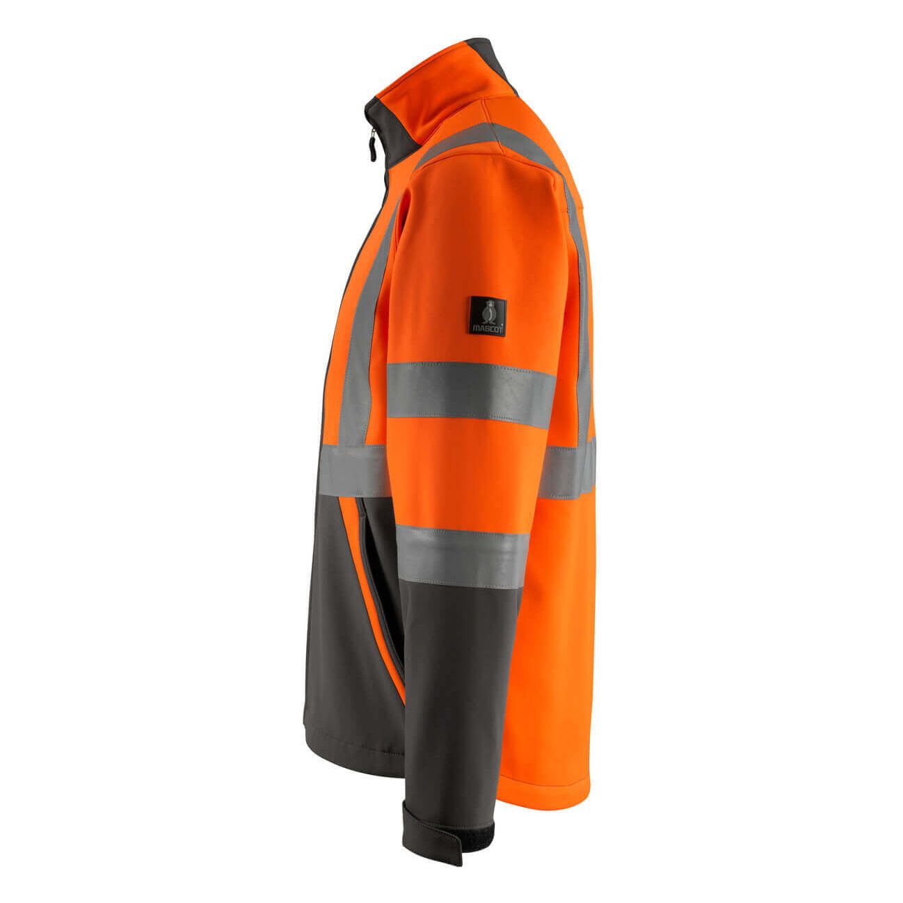Mascot Kiama Hi-Vis Softshell Jacket 15902-253 Right #colour_hi-vis-orange-dark-anthracite-grey