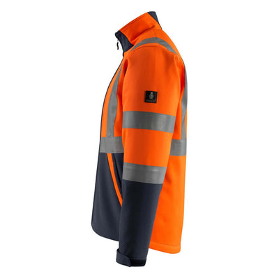Mascot Kiama Hi-Vis Softshell Jacket 15902-253 Right #colour_hi-vis-orange-dark-navy-blue