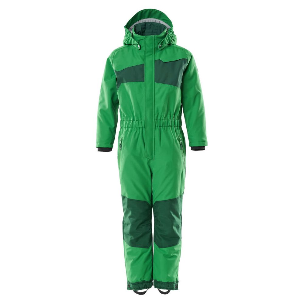 Mascot Kids Lightweight Padded Snowsuit 18919-231 Front #colour_grass-green-green