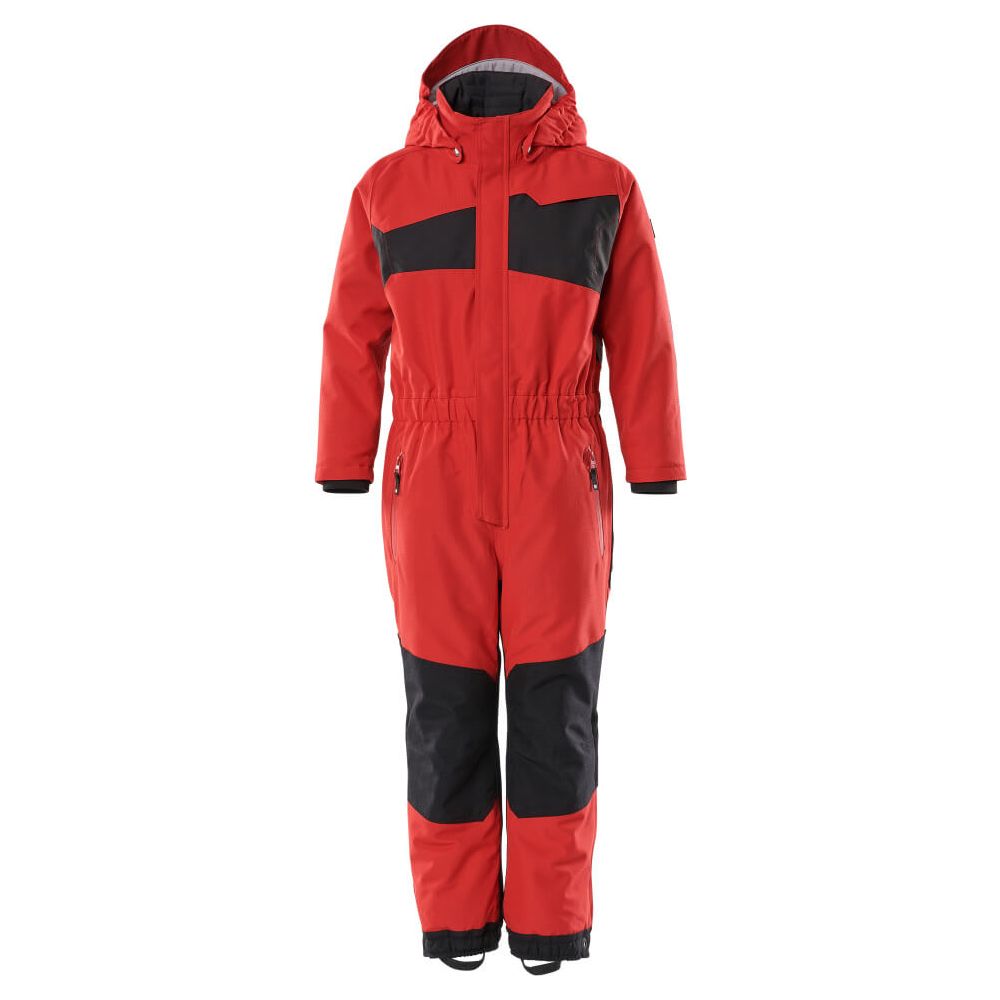 Mascot Kids Lightweight Padded Snowsuit 18919-231 Front #colour_traffic-red-black