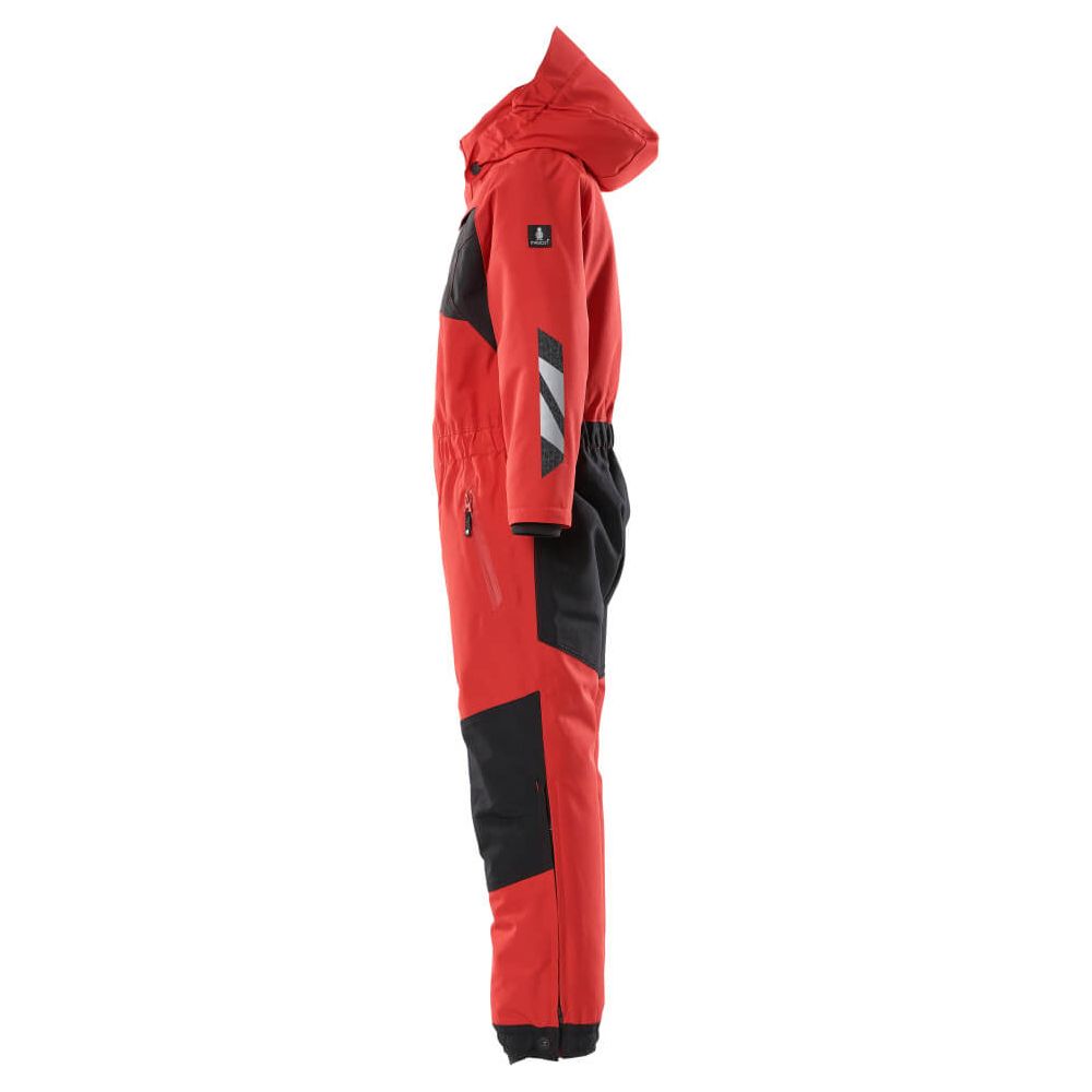 Mascot Kids Lightweight Padded Snowsuit 18919-231 Right #colour_traffic-red-black
