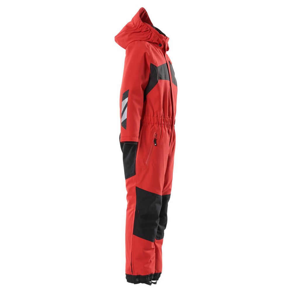 Mascot Kids Lightweight Padded Snowsuit 18919-231 Left #colour_traffic-red-black