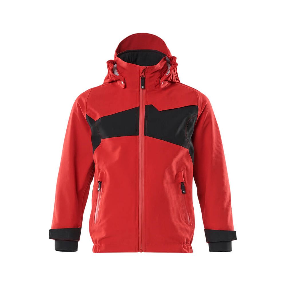 Mascot Kids Softshell Jacket 18901-249 Front #colour_traffic-red-black