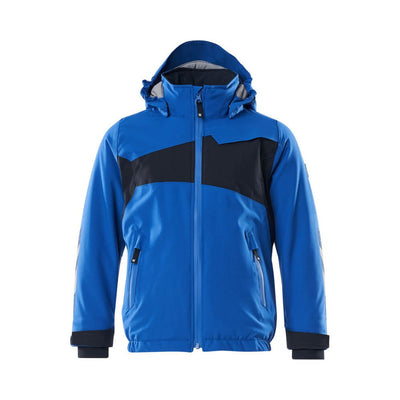 Mascot Kids Winter Jacket 18935-249 Front #colour_azure-blue-dark-navy-blue