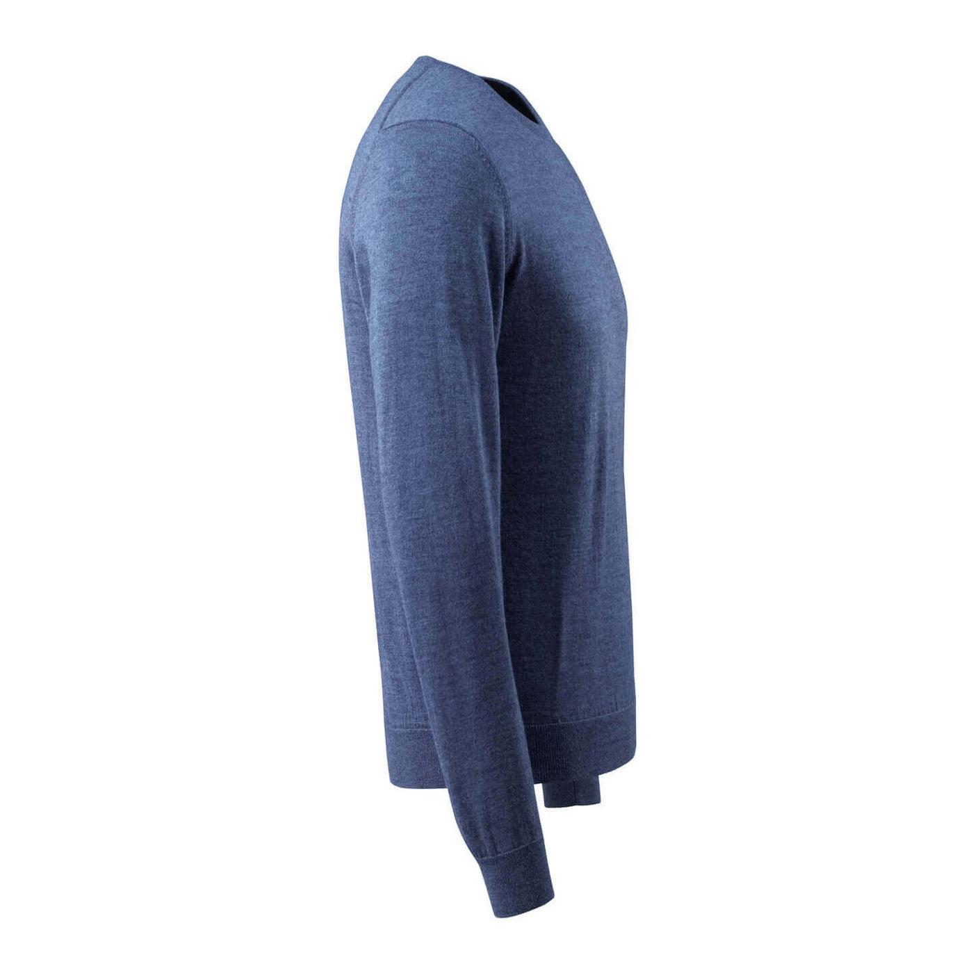 Mascot Knitted Jumper Round Neck 50636-989 Left #colour_blue-flecked