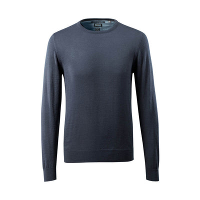 Mascot Knitted Jumper Round Neck 50636-989 Front #colour_dark-navy-blue