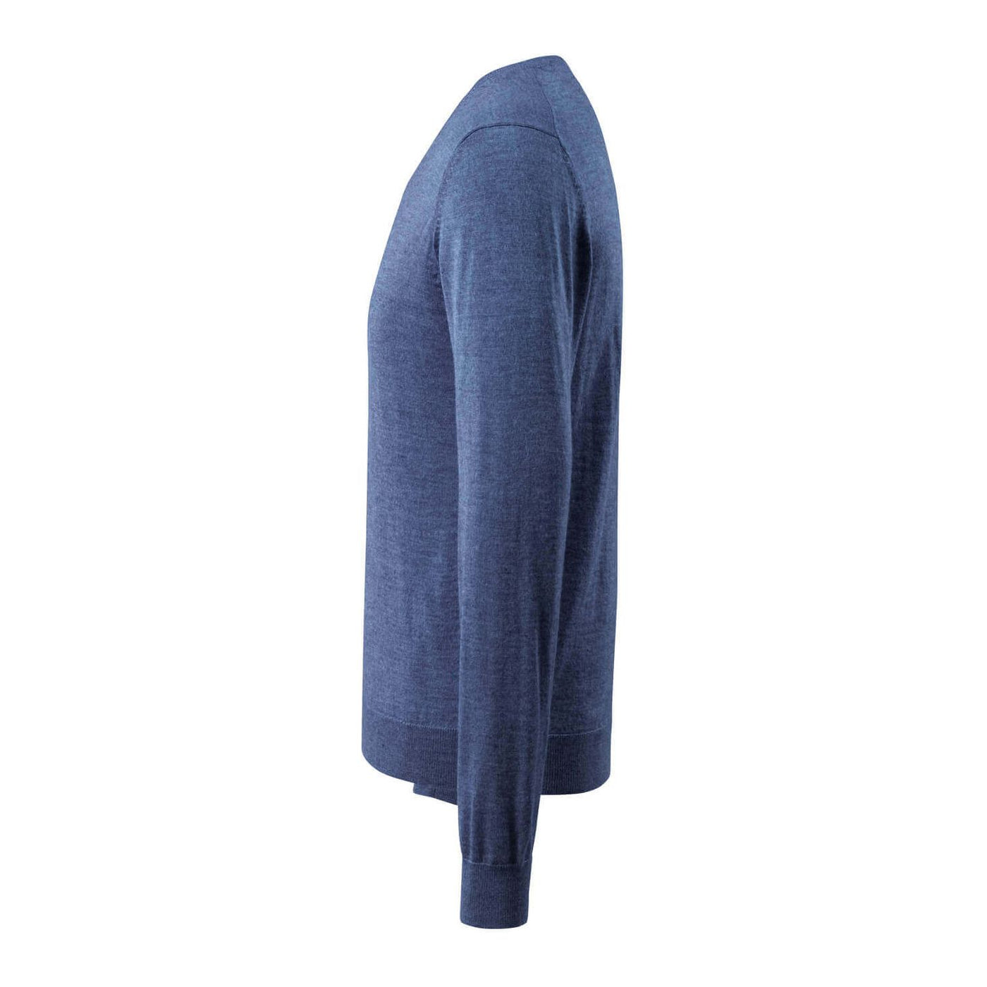 Mascot Knitted V-Neck Sweatshirt Jumper 50635-989 Right #colour_blue-flecked