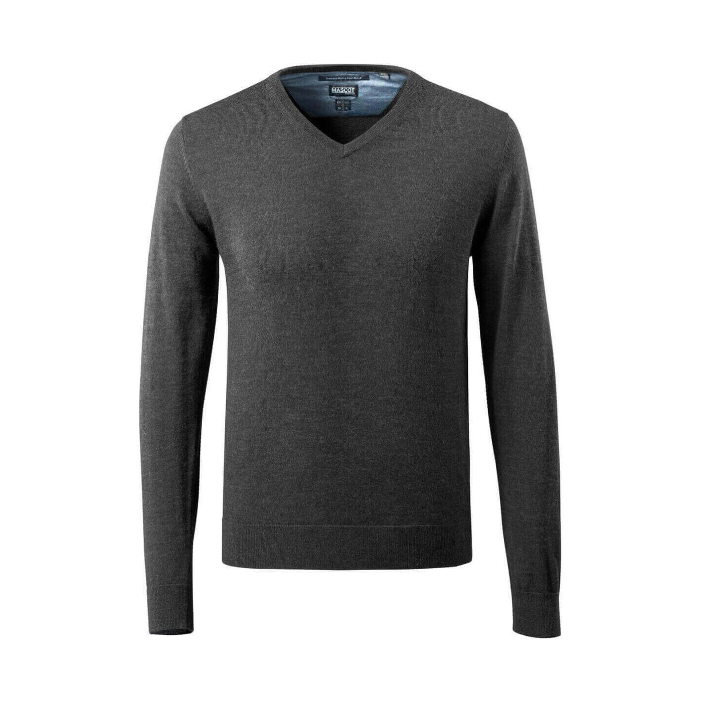 Mascot Knitted V-Neck Sweatshirt Jumper 50635-989 - Frontline, Mens #colour_dark-anthracite-grey-light-grey-flecked