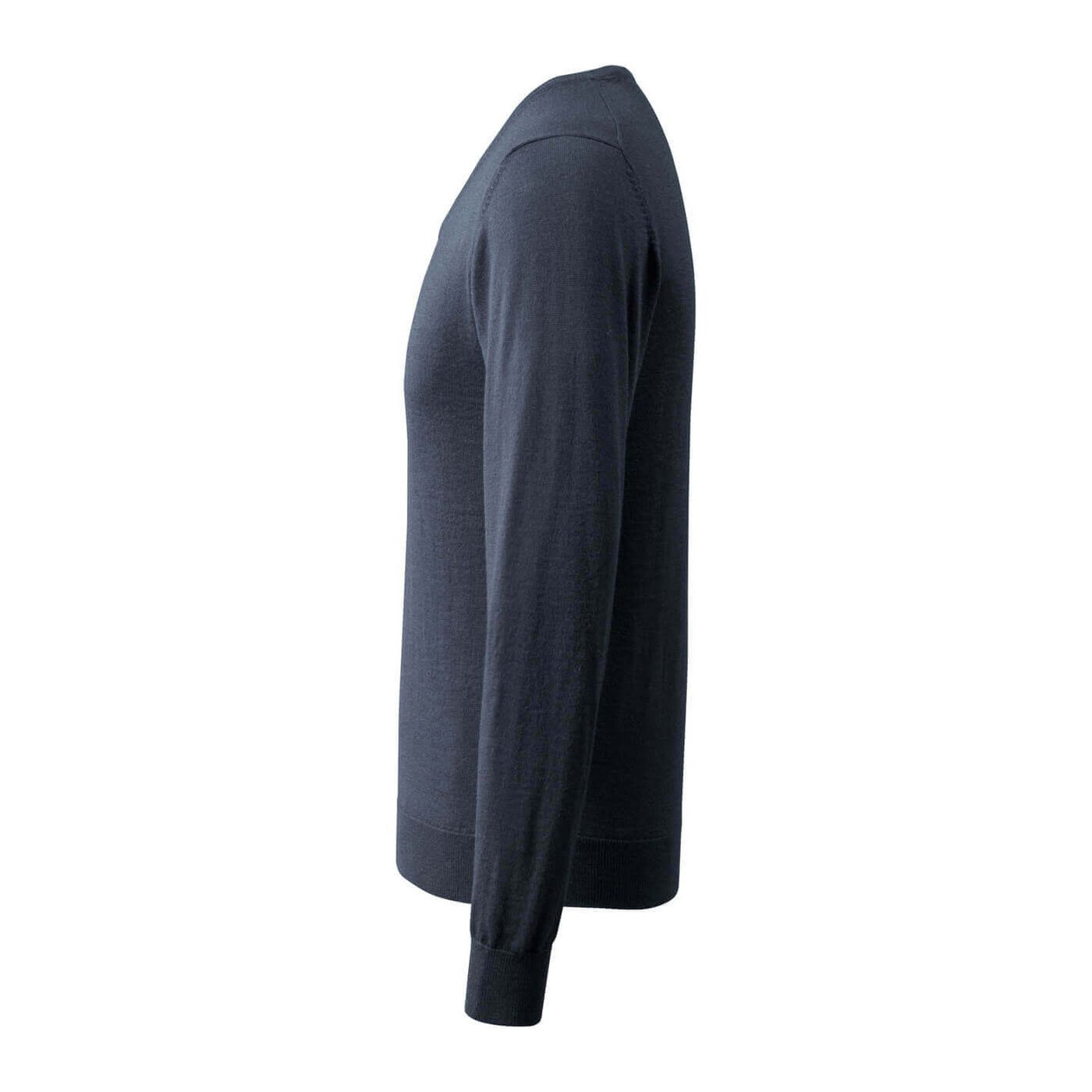 Mascot Knitted V-Neck Sweatshirt Jumper 50635-989 Right #colour_dark-navy-blue