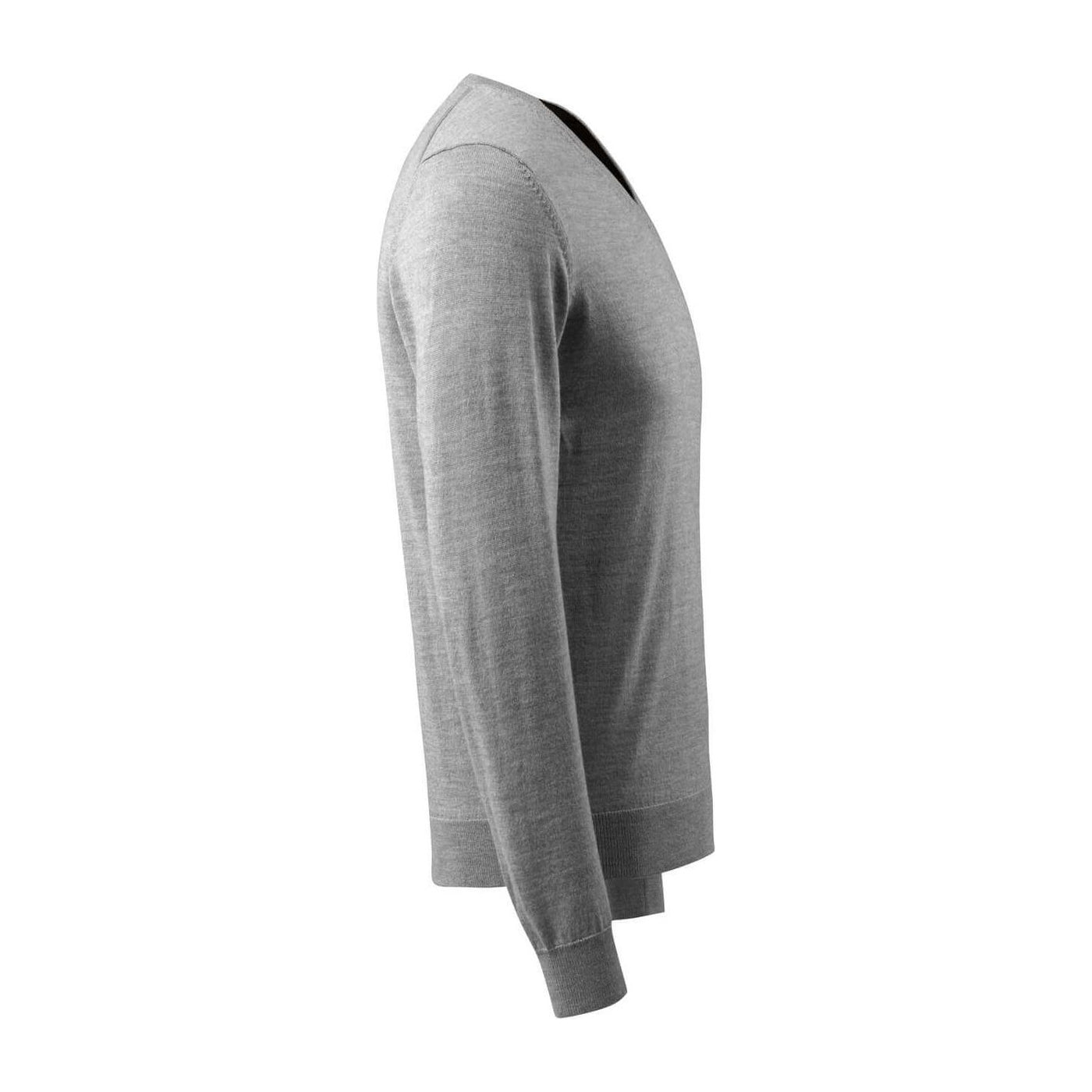 Mascot Knitted V-Neck Sweatshirt Jumper 50635-989 Left #colour_grey
