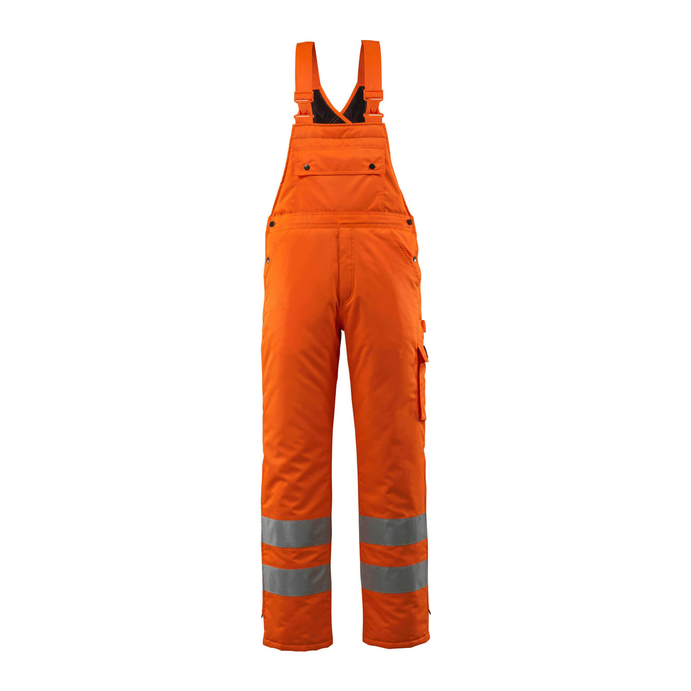 Mascot Lech Hi-Vis Winter Bib Brace Overall 00592-880 Front #colour_hi-vis-orange
