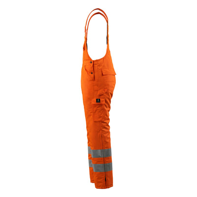 Mascot Lech Hi-Vis Winter Bib Brace Overall 00592-880 Right #colour_hi-vis-orange