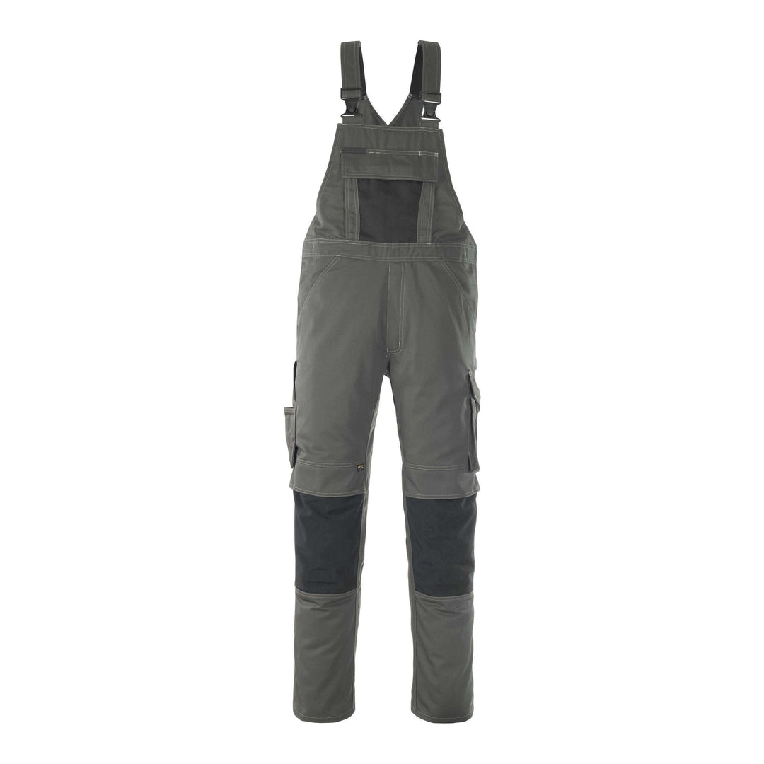 Mascot Leipzig Bib Overall Kneepad-Pockets 12069-203 Front #colour_dark-anthracite-grey-black