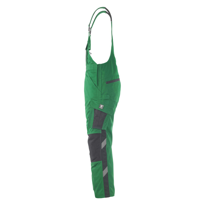 Mascot Leipzig Bib Overall Kneepad-Pockets 12069-203 Right #colour_green-black