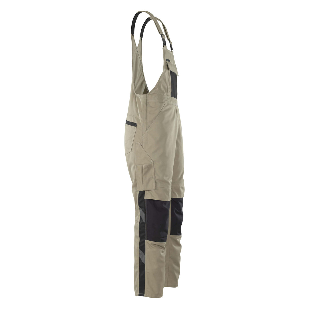 Mascot Leipzig Bib Overall Kneepad-Pockets 12069-203 Left #colour_light-khaki-black