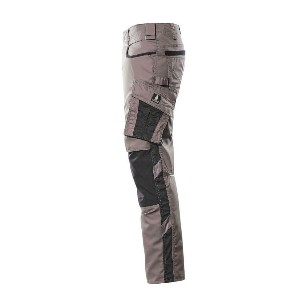 Mascot Lemberg Work Trousers Kneepad-Pockets 13079-230 Right #colour_anthracite-grey-black