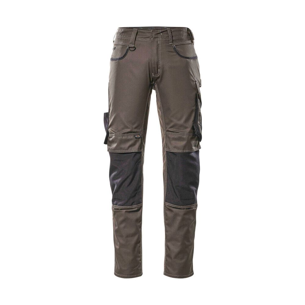 Mascot Lemberg Work Trousers Kneepad-Pockets 13079-230 Front #colour_dark-anthracite-grey-black