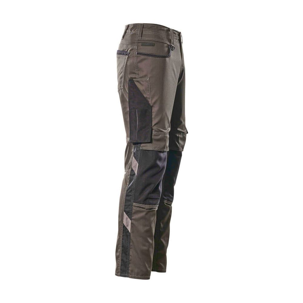 Mascot Lemberg Work Trousers Kneepad-Pockets 13079-230 Left #colour_dark-anthracite-grey-black